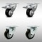 Service Caster 3 Inch SS Black Polyurethane Top Plate Caster Total Lock Brakes SCC, 2PK SCC-SSTTL20S314-PPUB-BLK-2-S-2 - alternate 1